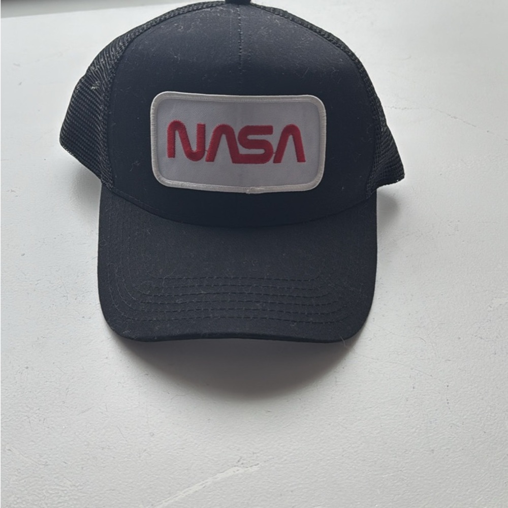 NASA Black Trucker Hat